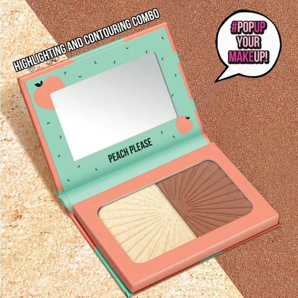Misslyn Strobing Powder, Highlighter&Contour Palette, Warm Brown,